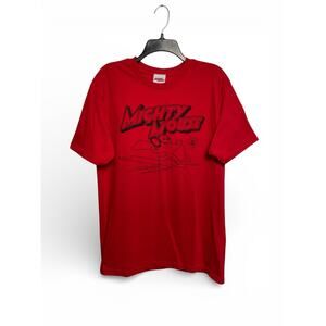 Vintage Mighty Mouse T-Shirt Red | Size Large | 90s/Y2K Cartoon Promo Tee